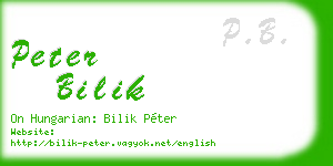 peter bilik business card